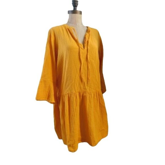 The Drop Size S Small Waffle Cloth Tunic Style Long Top or Short Dress - Picture 3 of 3